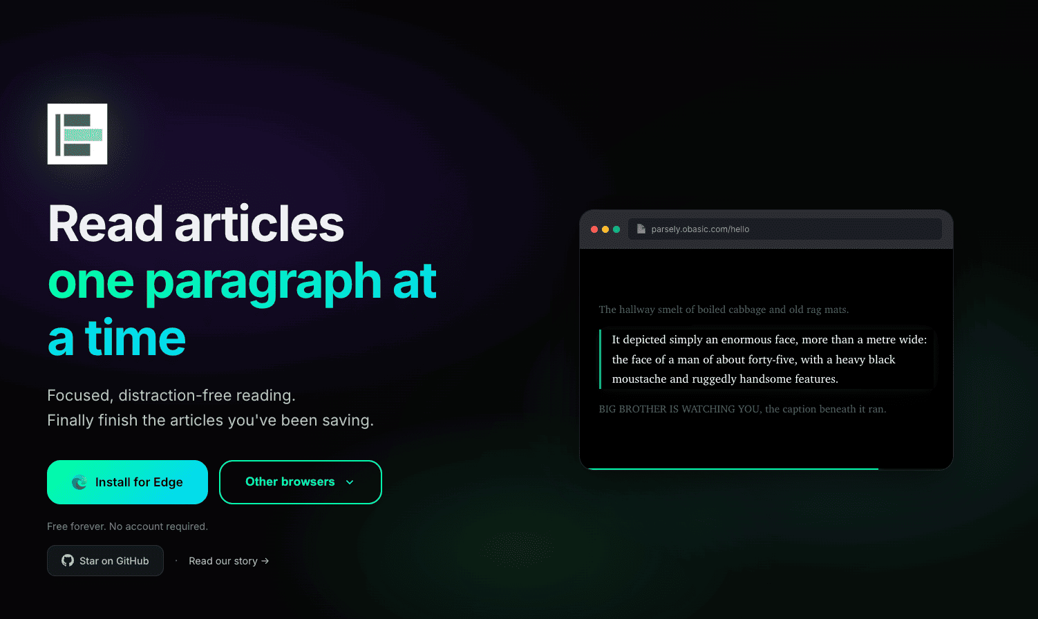 웹 문서 리더: Parsely